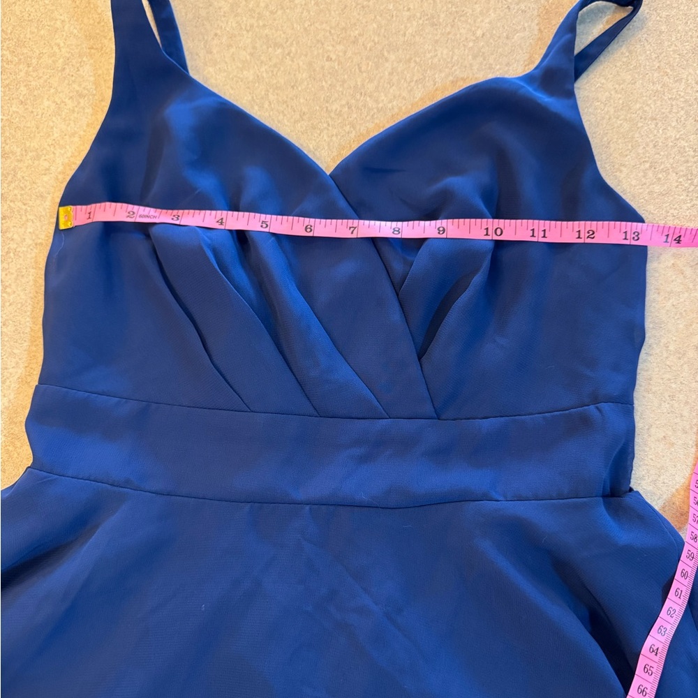 Elegant Strapless Navy Dress - Picture 5 of 6